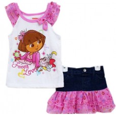 Dora 2 Piece Floral Skirt/Shorts Set 